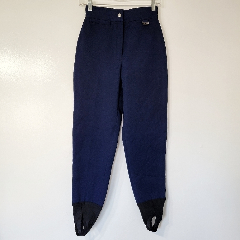 Vintage White Stag Navy Blue Ski Pants Size Small - Picture 1 of 10